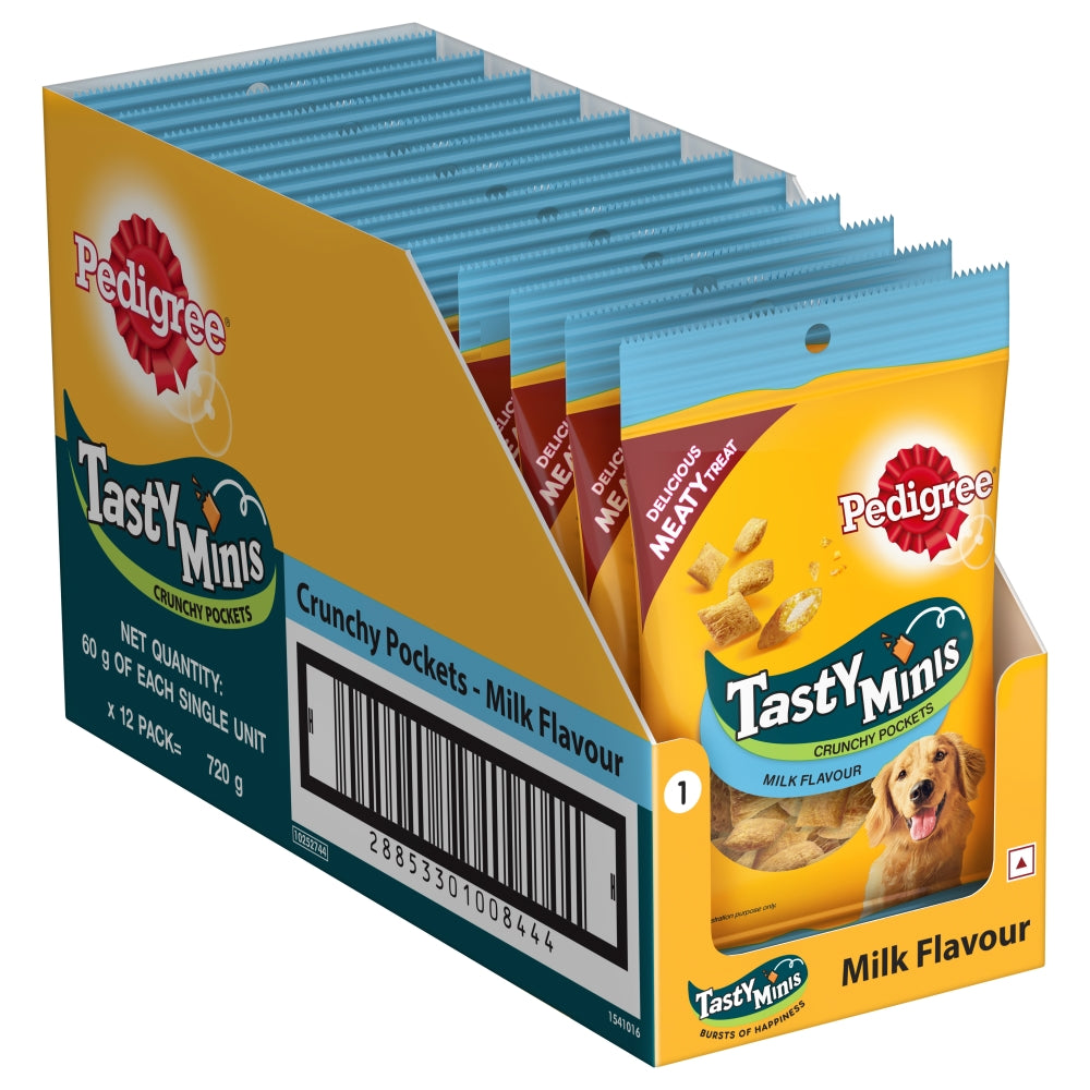 Pedigree Tasty Minis Crunchy Pockets - Milk Flavour