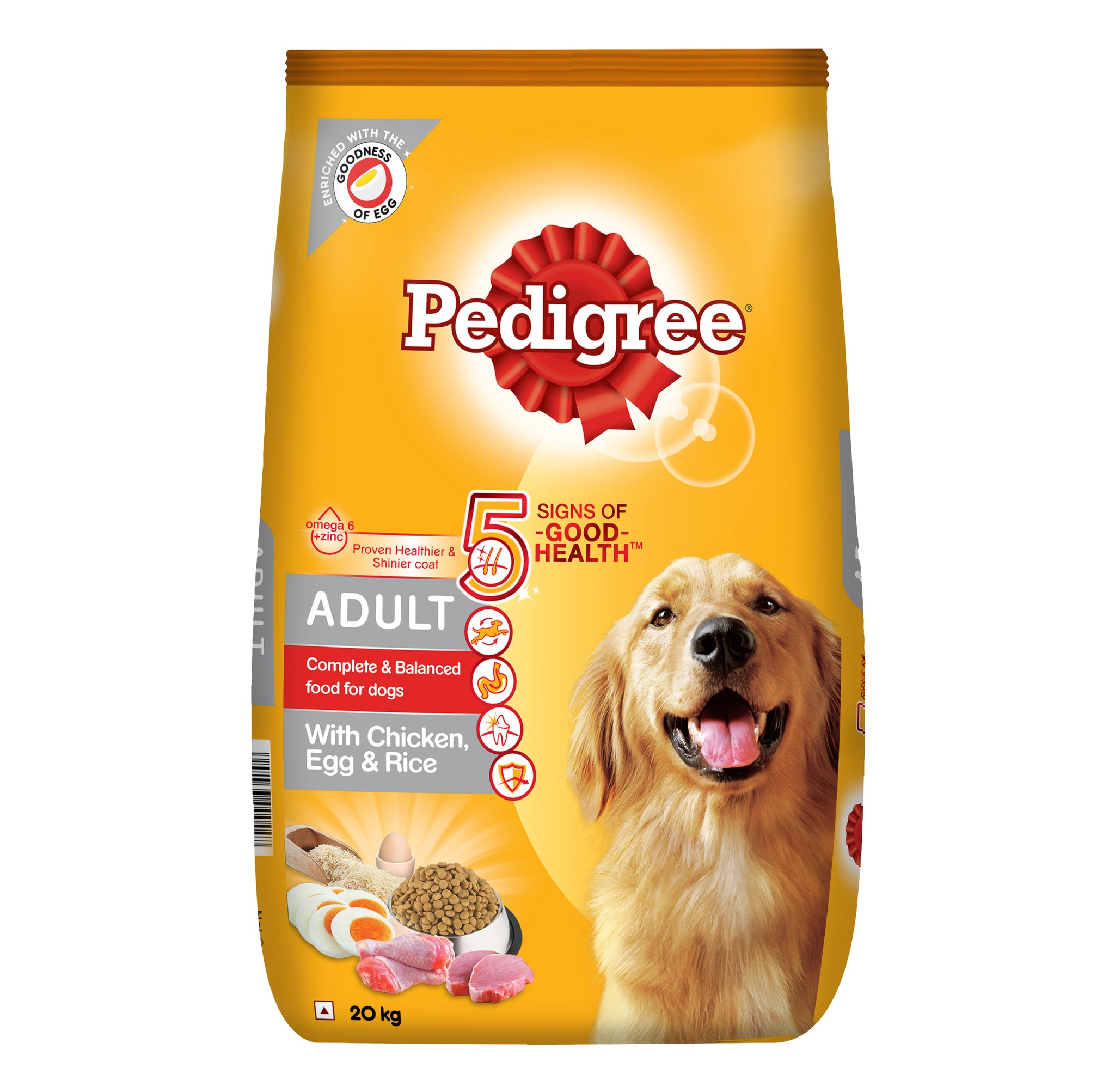 PEDIGREE® Adult Dry Dog Food Food (High Protein Variant) Chicken - Egg & Rice